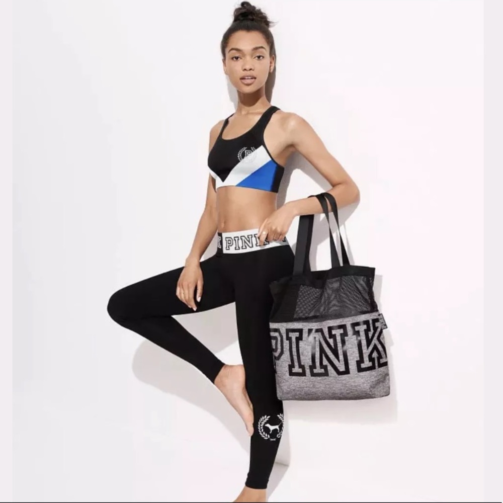 VS PINK GREY MARL MESH TOTE-NWT